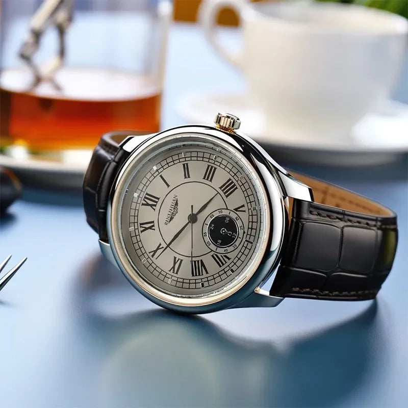 Relógio Luxxon - Quartzo, Resistência à Água, Pulseira de Couro, Estilo Business