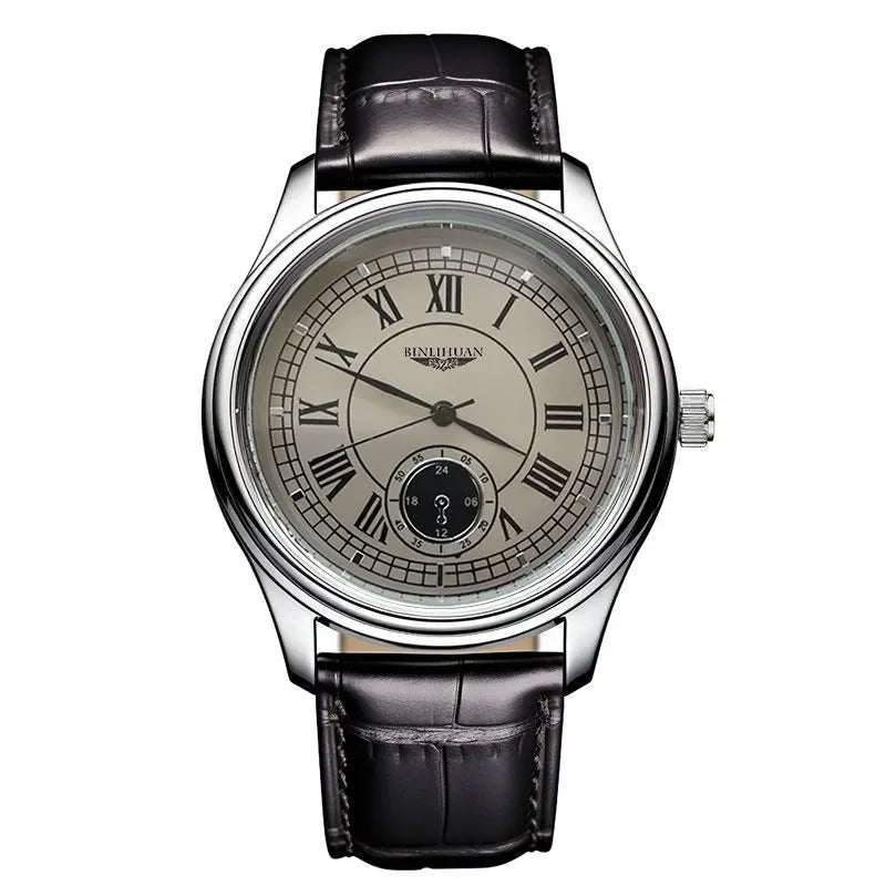 Relógio Luxxon - Quartzo, Resistência à Água, Pulseira de Couro, Estilo Business