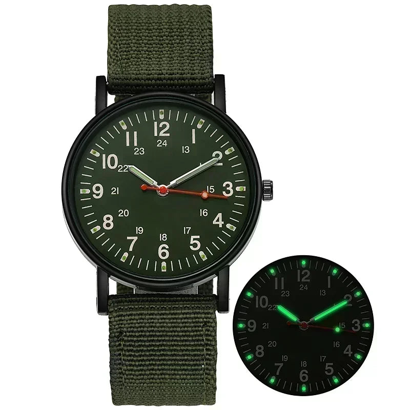 Relógio Syncro | Pulseira Nylon | Quartzo Analógico | Ponteiros Luminosos | Grande Mostrador | À Prova D’Água