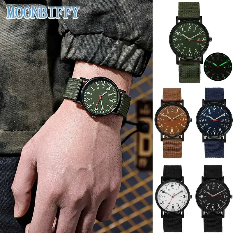 Relógio Syncro | Pulseira Nylon | Quartzo Analógico | Ponteiros Luminosos | Grande Mostrador | À Prova D’Água