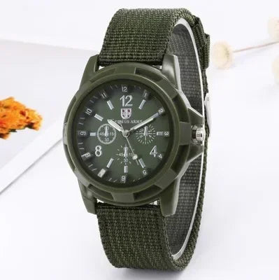 Relógio Syncro | Pulseira Nylon | Quartzo Analógico | Ponteiros Luminosos | Grande Mostrador | À Prova D’Água