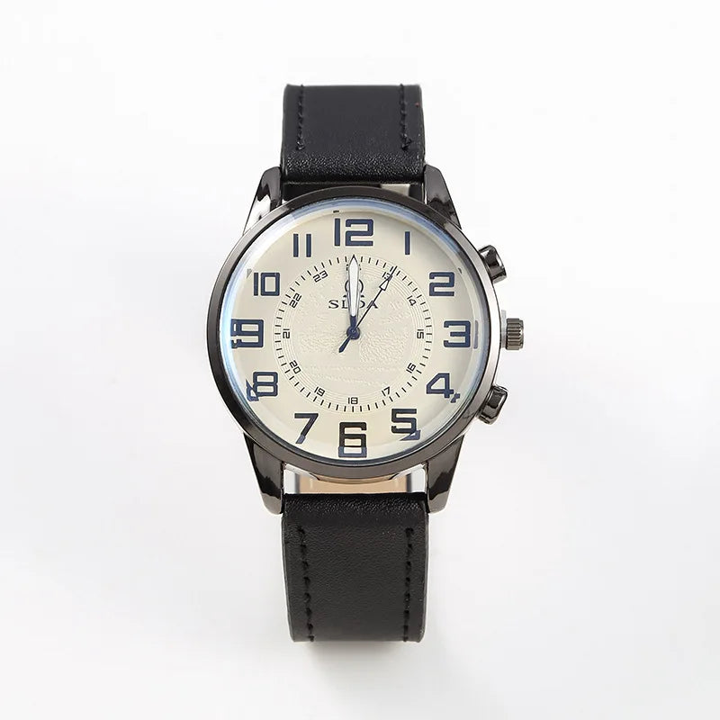 Relógio Masculino SOXY Luxo Casual | Pulseira de Couro e Design Elegante