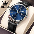 Relógio Masculino OLEVS Lux Casual | Pulseira Couro | À Prova D’Água