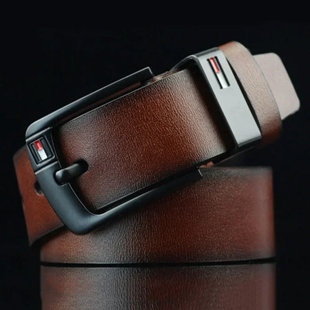 Cinto Zeno Belt Couro Sintético com Fivela de Liga de Zinco – Estilo Fashion 2024