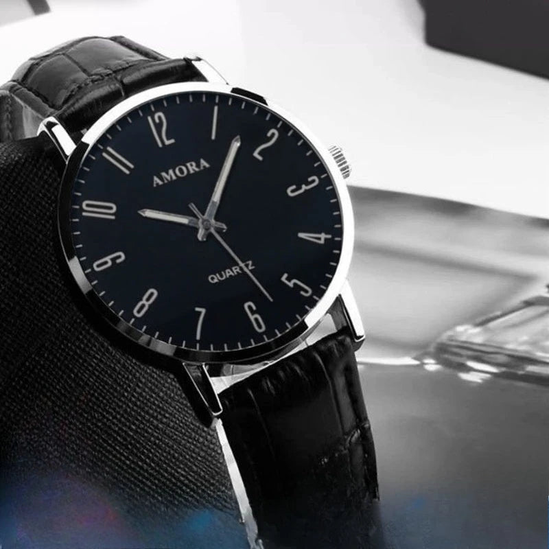 Relógio AMORA – Pulseira de Aço, Estilo Casual e Esportivo